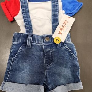 Cat & Jack Blue Denim Set NB